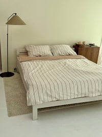 Сатиновий комплект постільної білизни Beige Stripes