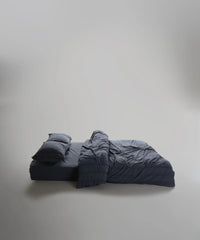 Stonewashed постільна білизна з жакардом, євро, димчастий