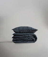 Stonewashed постільна білизна з жакардом, євро, димчастий