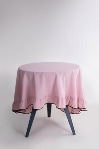 Скатертина з вареної бавовни кругла Ø160 см, Pale Mauve