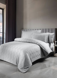 Жакардовий сатин, підковдра 200×220 см, сірий