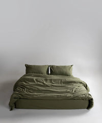 Stonewashed ранфорс, євро комплект, Capulet Olive