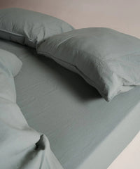 Stonewashed ранфорс, євро, natural green