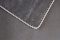 Сатинова постільна білизна сімейна Steel Grey 160×220