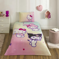 Бавовняна постільна білизна з Hello Kitty, полуторна