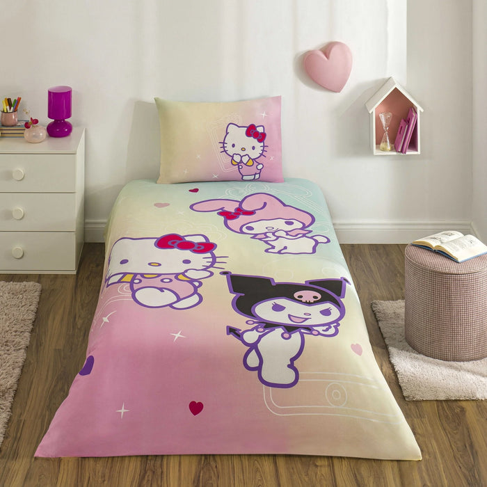 Бавовняна постільна білизна з Hello Kitty, полуторна