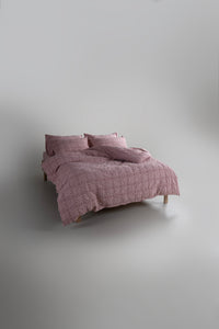 Євро комплект із вареної бавовни з жакардом, Pale Mauve