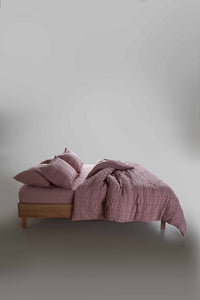 Євро комплект із вареної бавовни з жакардом, Pale Mauve