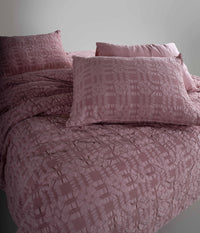 Євро комплект із вареної бавовни з жакардом, Pale Mauve