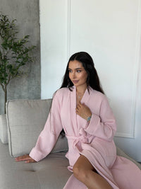 Вафельний халат Light pink