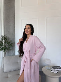 Вафельний халат Light pink