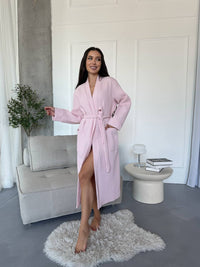 Вафельний халат Light pink