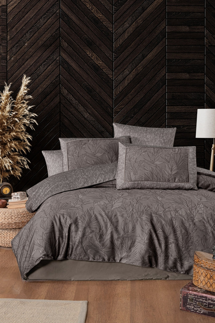 Сатинова постільна білизна євро Stefan Iron 200×220 см