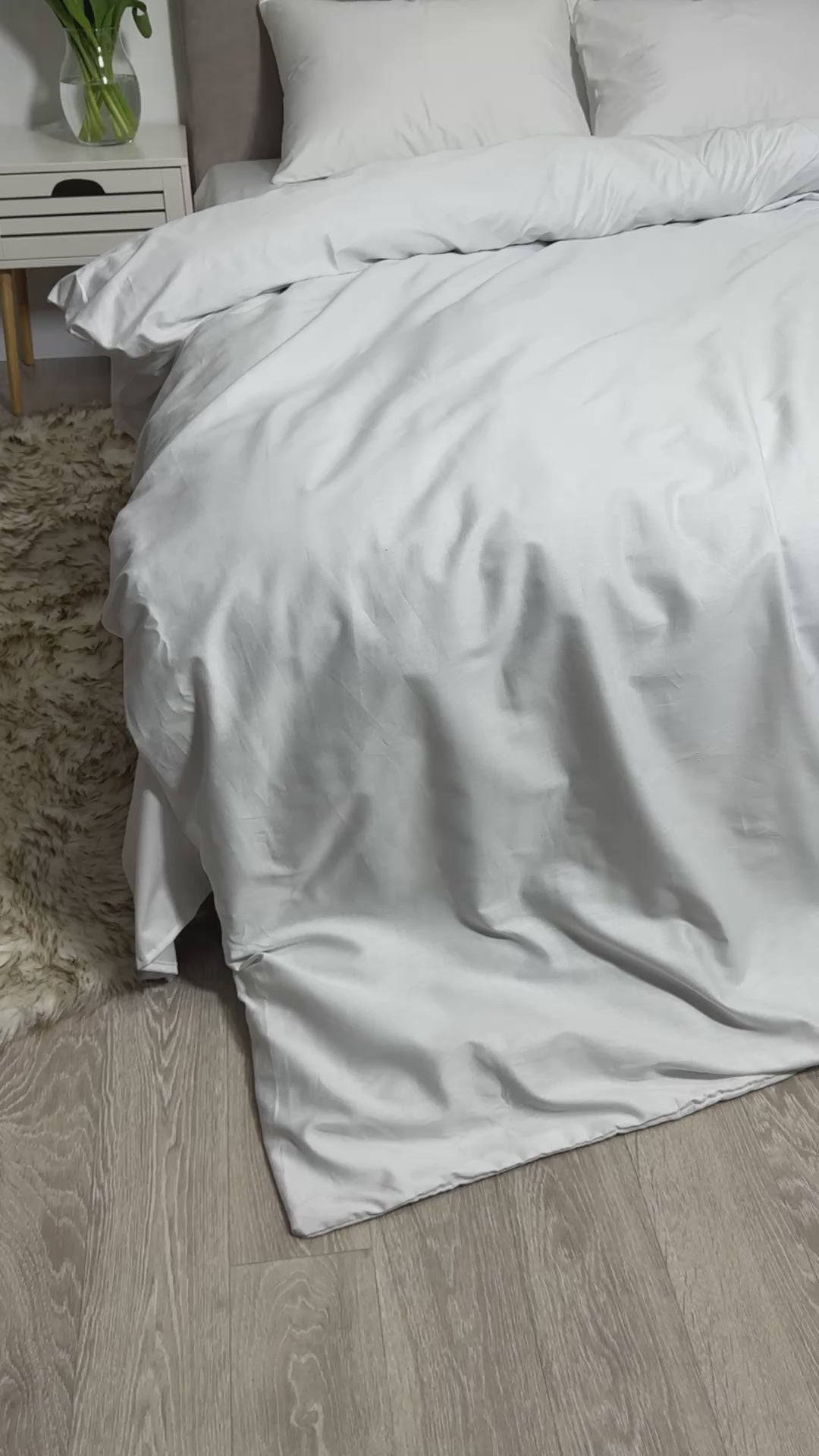 Сатиновий комплект постільної білизни White