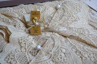 Велюрова скатертина бежева 160×350 см