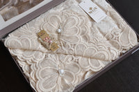 Велюрова скатертина бежева 160×300 см