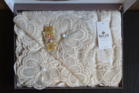 Велюрова скатертина бежева 160×350 см