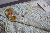 Велюрова скатертина бежева 160×300 см