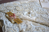 Велюрова скатертина бежева 160×300 см