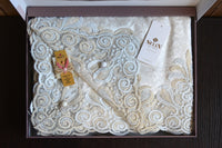 Велюрова скатертина бежева 160×300 см