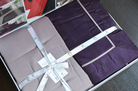 Сатиновий євро комплект постільної білизни Serenity Purple Lilac