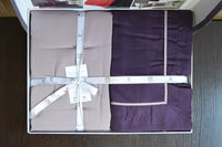 Сатиновий євро комплект постільної білизни Serenity Purple Lilac