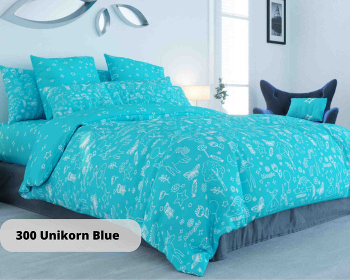 Комплект постільної білизни — 300 UNIKORN BLUE, ранфорс