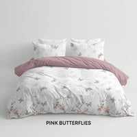 Комплект постільної білизни «Happy Sleep» — Pink Butterflies, ранфорс