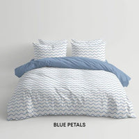 Комплект постільної білизни «Happy Sleep» — Blue Petals, ранфорс