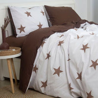 Комплект постільної білизни «Happy Sleep» — Chocolate Stars, ранфорс