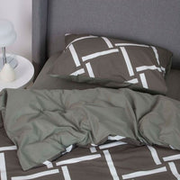Комплект постільної білизни «Happy Sleep» — Khaki Angles, ранфорс