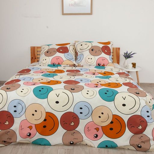 Комплект постільної білизни «Happy Sleep Duo» — Emojical, ранфорс