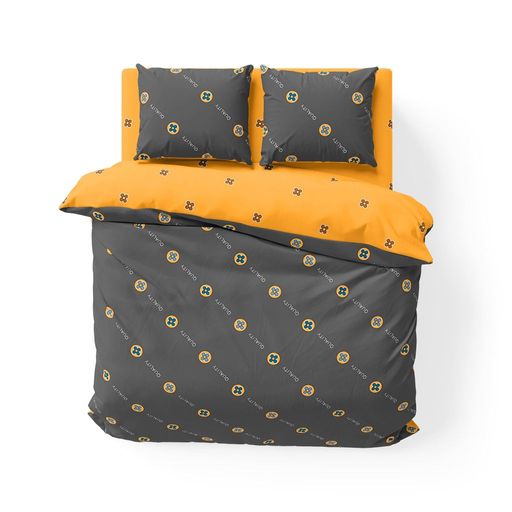 Комплект постільної білизни «Soft dreams» — Grey and Orange, ранфорс