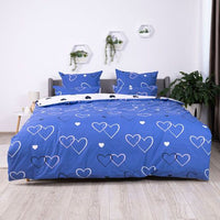 Комплект постільної білизни «Happy Sleep» — NAVY BLUE LOVE 31, ранфорс