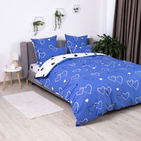 Комплект постільної білизни «Happy Sleep» — NAVY BLUE LOVE 31, ранфорс