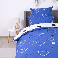 Комплект постільної білизни «Happy Sleep» — NAVY BLUE LOVE 31, ранфорс