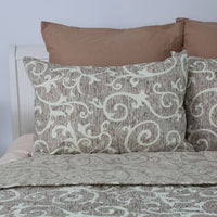 Покривало «ELEGANT COTTON» 1шт — Beige and White
