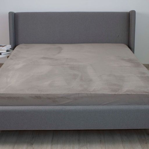 Простирадло «VELOUR» з резинкою — Пісочний, мікрофібра
