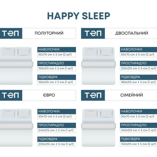 Комплект постільної білизни «Happy Sleep» — 339 Checks, ранфорс