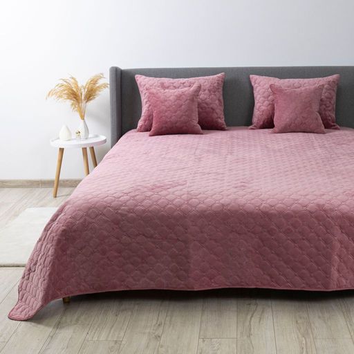 Покривало «VELOUR» 1шт — Mesa rose/Ромб круглий, мікрофібра