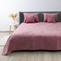 Покривало «VELOUR» 1шт — Mesa rose/Ромб круглий, мікрофібра