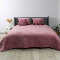 Покривало «VELOUR» 1шт — Mesa rose/Ромб круглий, мікрофібра