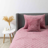 Покривало «VELOUR» 1шт — Mesa rose/Ромб круглий, мікрофібра