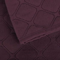 Покривало «VELOUR» 1шт — Бордо/Ромб круглий, мікрофібра