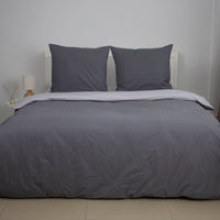 Комплект постільної білизни — Dark Grey, 70x70 комбі/однотон