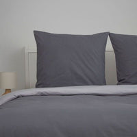 Комплект постільної білизни — Dark Grey, 70x70 комбі/однотон