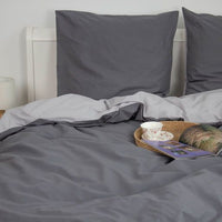 Комплект постільної білизни — Dark Grey, 70x70 комбі/однотон