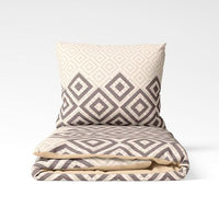 Комплект постільної білизни — Squares Beige, 70х70 комбі/однотон